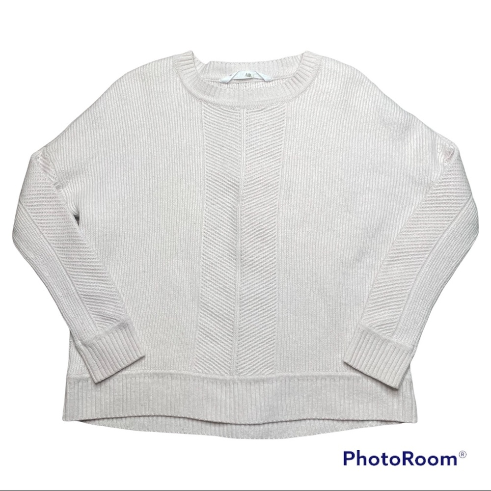 Athleta Women’s Wool Cashmere BlendCream  Crewneck Sweater Size Small